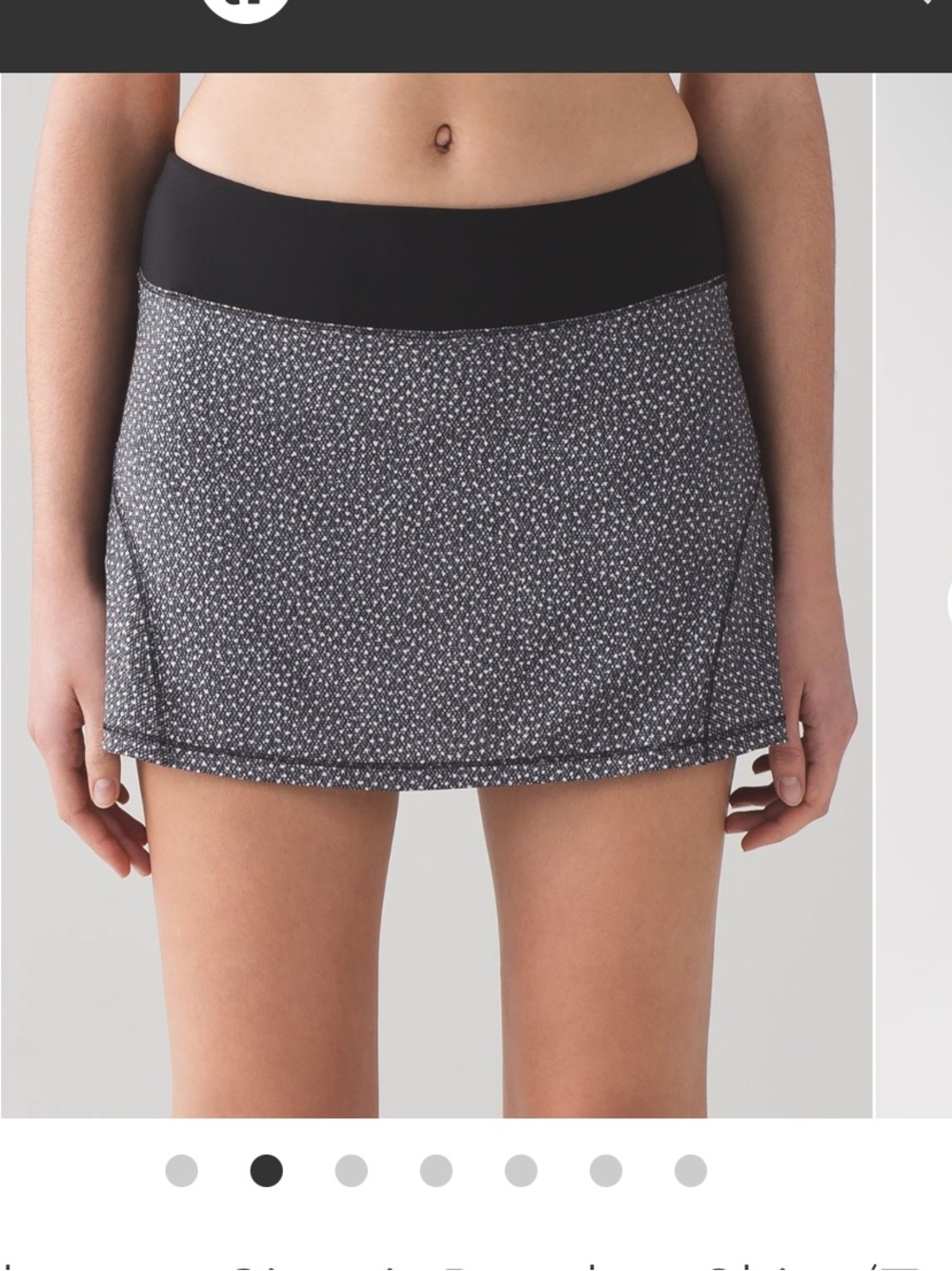 Lululemon Circuit Breaker Skirt 8 Tall
Frozen Fizz White Black vintage 2017